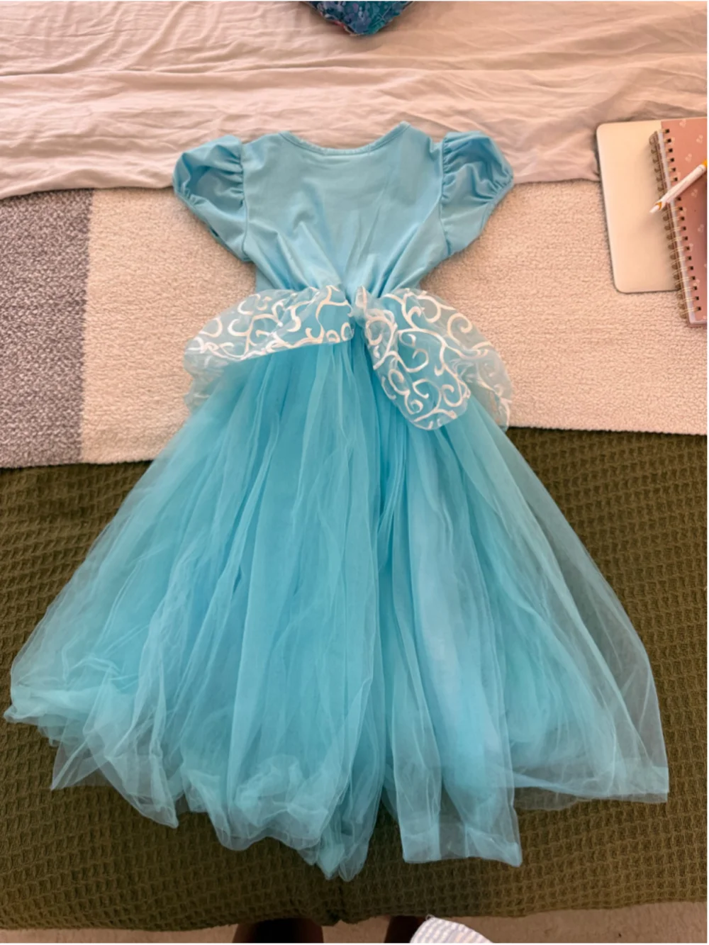 Girls JerrisApparel Blue White Princess Costume Dress size 120
